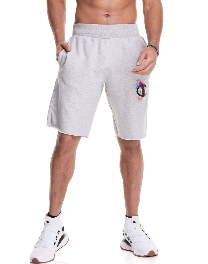 Pantalones Cortos Champion Hombre - Reverse Weave Cut-Off Lunar C With Lanterns ( Gris ) 6059827-XL